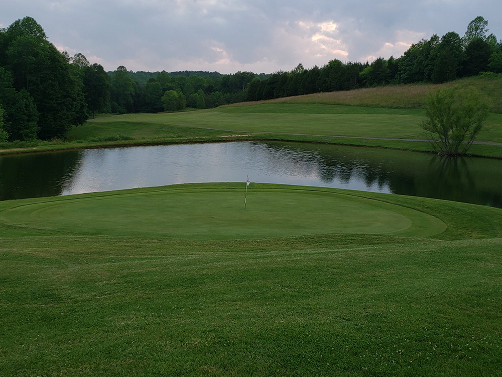 Pond on golf course